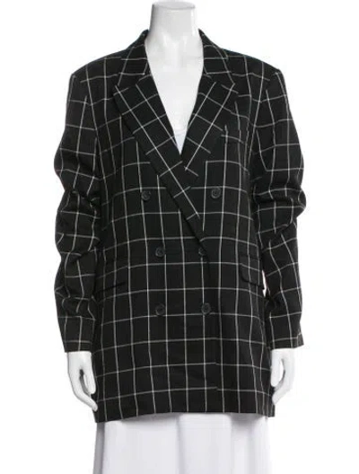Pre-owned Joie Plaid Print Blazer In Multi