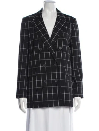 Pre-owned Joie Plaid Print Blazer W/ Tags In Black