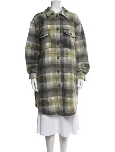 Pre-owned Joie Plaid Print Jacket In Multi