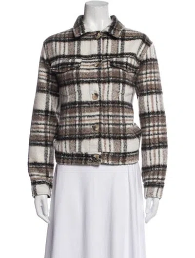 Pre-owned Joie Plaid Print Jacket In Multicolor