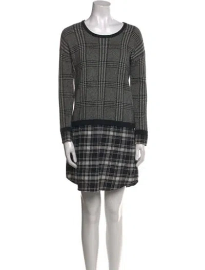 Pre-owned Joie Plaid Print Scoop Neck Sweater In Multi