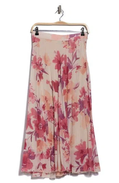 Joie Pleated Floral Print Midi Skirt In Multi