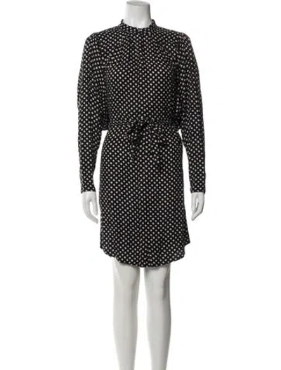 Pre-owned Joie Polka Dot Print Mini Dress W/ Tags In Black