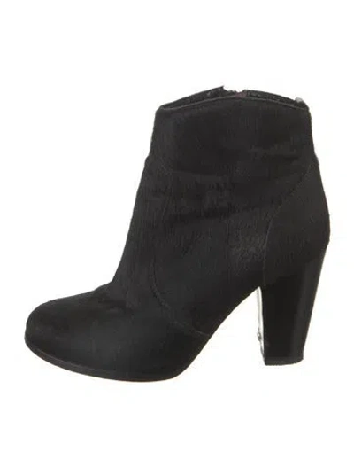 Pre-owned Joie Ponyhair Boots In Black