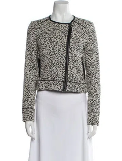Pre-owned Joie Printed Evening Jacket In Neutral