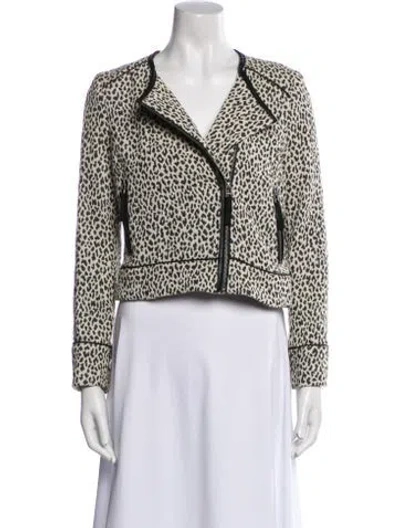 Pre-owned Joie Printed Jacket In Neutral