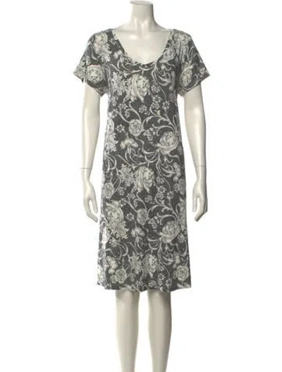 Pre-owned Joie Printed Knee-length Dress In Black