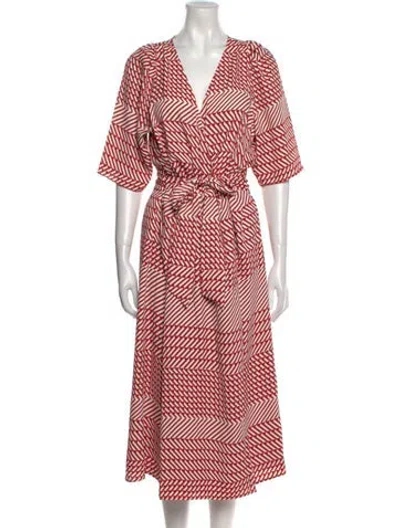 Pre-owned Joie Printed Long Dress In Multi