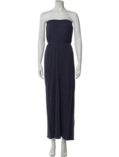 Pre-owned Joie Printed Midi Length Dress In Blue