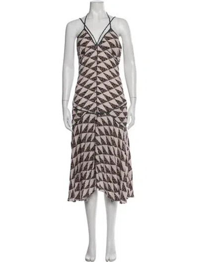 Pre-owned Joie Printed Midi Length Dress In Multi
