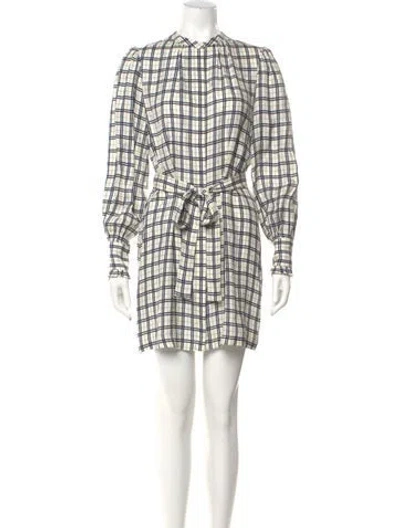 Pre-owned Joie Printed Mini Dress In Black