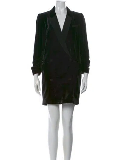 Pre-owned Joie Printed Mini Dress In Black