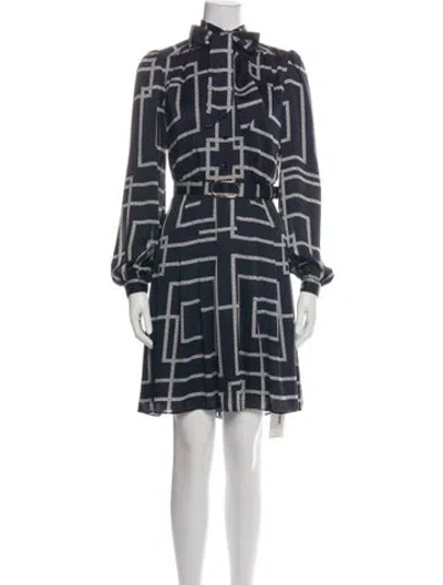 Pre-owned Joie Printed Mini Dress In Blue