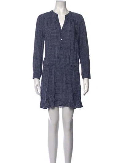 Pre-owned Joie Printed Mini Dress In Blue