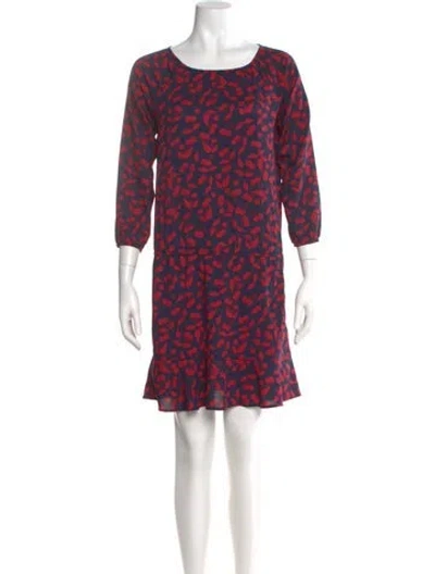 Pre-owned Joie Printed Mini Dress In Multi