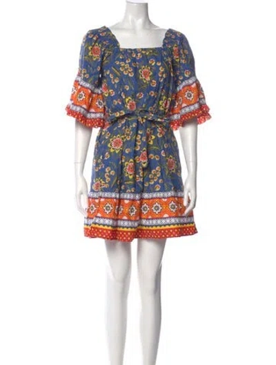 Pre-owned Joie Printed Mini Dress In Multi