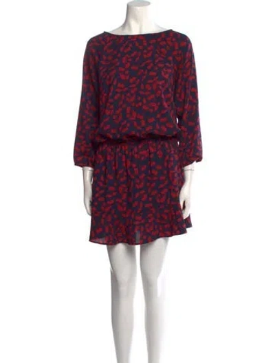 Pre-owned Joie Printed Mini Dress In Multi