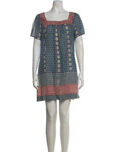 Pre-owned Joie Printed Mini Dress In Neutral