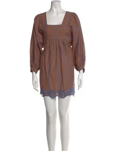 Pre-owned Joie Printed Mini Dress In Orange