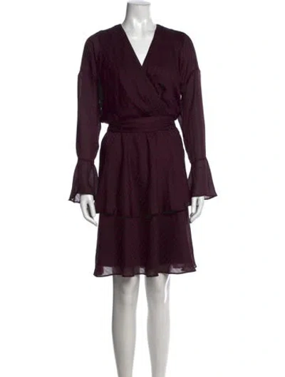 Pre-owned Joie Printed Mini Dress In Purple