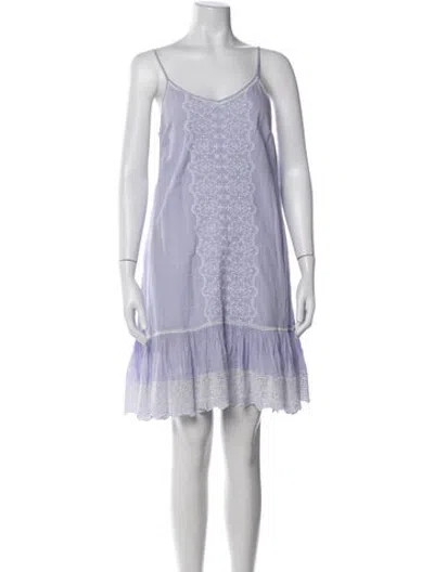 Pre-owned Joie Printed Mini Dress In Purple
