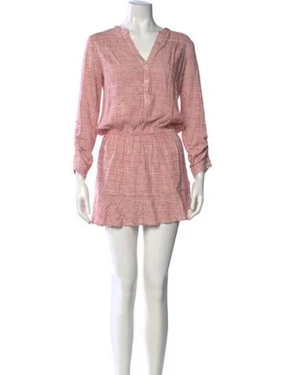 Pre-owned Joie Printed Mini Dress In Red