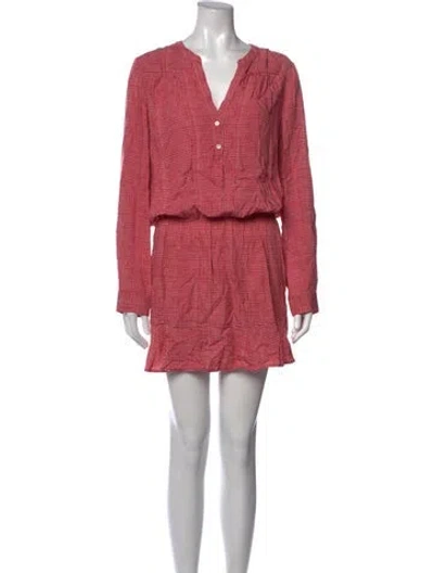 Pre-owned Joie Printed Mini Dress In Red