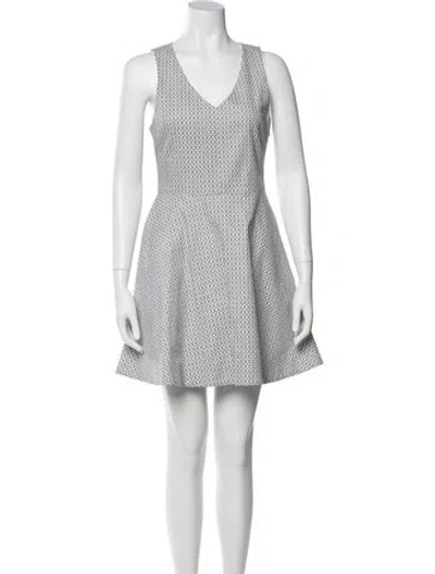 Pre-owned Joie Printed Mini Dress In White