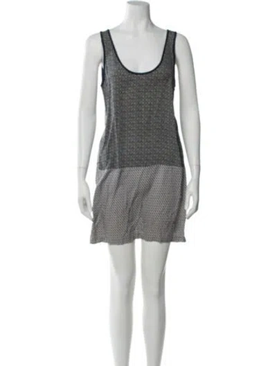 Pre-owned Joie Printed Mini Dress In White