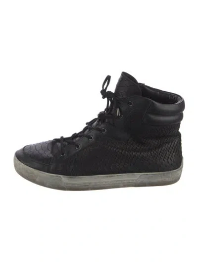 Pre-owned Joie Python Sneakers In Black