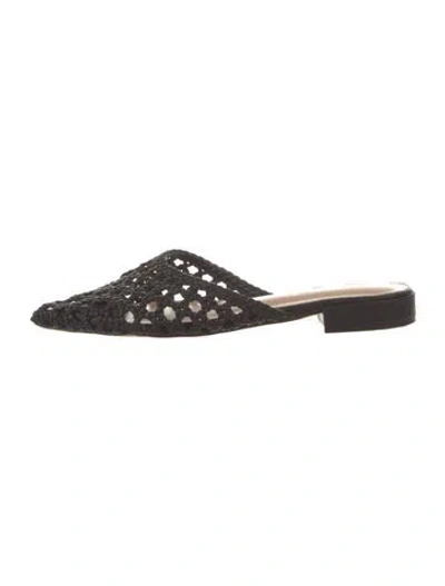 Pre-owned Joie Raffia Mules In Multi