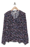 Joie Raquel Ditsy Floral Top In Caviar Multi