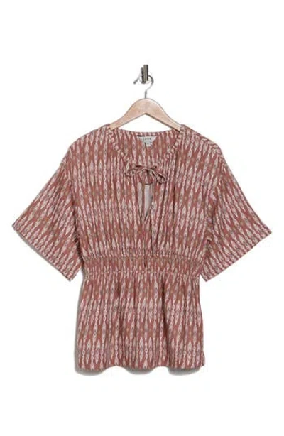 Joie Renae Split Neck Top In Canyon Rose Multi