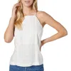 JOIE RIMINA HALTER LINEN TOP IN PORCELAIN