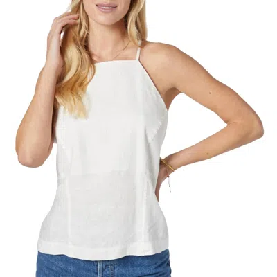 Joie Rimina Halter Linen Top In Porcelain In White