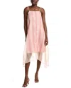 Joie Roisin Organza Silk-blend Midi Dress In Pink