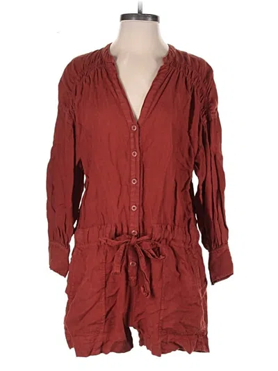 Pre-owned Joie Romper In Burgundy