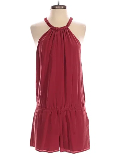 Pre-owned Joie Romper In Burgundy