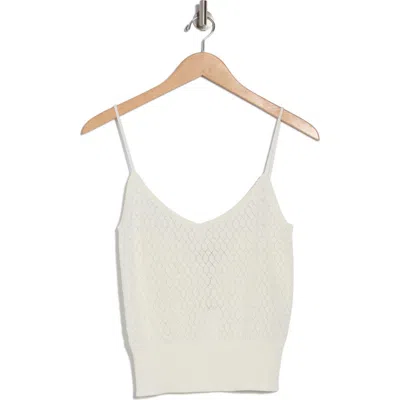 Joie Rosalee Diamond Knit Camisole In Porcelain