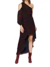 Joie Sala Silk Camo Print Asymmetrical One Shoulder Dress In Multicolor In Multi