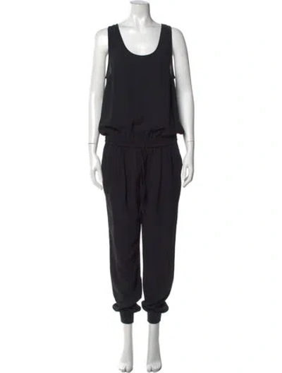 Pre-owned Joie Scoop Neck Jumpsuit In Black