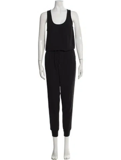 Pre-owned Joie Scoop Neck Jumpsuit In Black