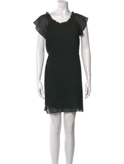 Pre-owned Joie Scoop Neck Mini Dress In Blue
