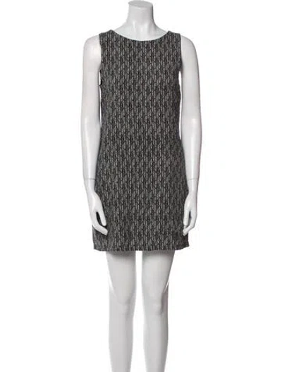 Pre-owned Joie Scoop Neck Mini Dress In Gray