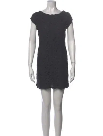 Pre-owned Joie Scoop Neck Mini Dress In Gray
