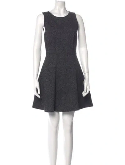 Pre-owned Joie Scoop Neck Mini Dress In Gray