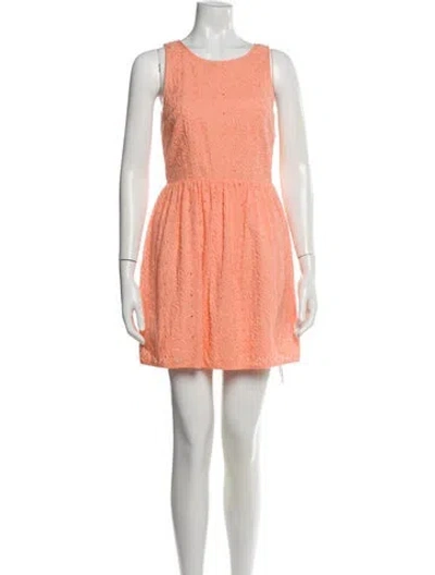 Pre-owned Joie Scoop Neck Mini Dress In Orange