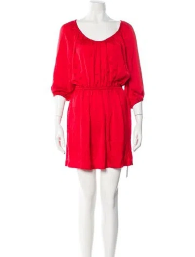 Pre-owned Joie Scoop Neck Mini Dress W/ Tags In Red