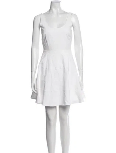 Pre-owned Joie Scoop Neck Mini Dress In White