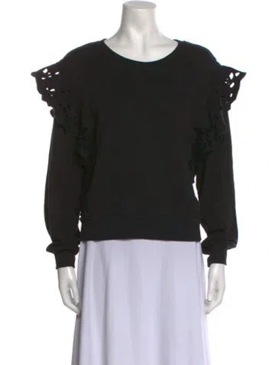 Pre-owned Joie Scoop Neck Sweater In Black
